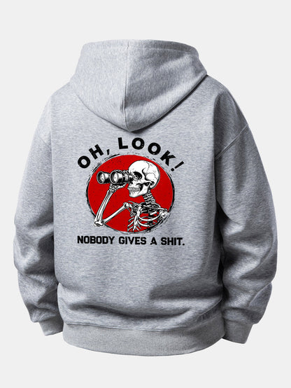Telescope Skeleton Back Print Relaxed Sweatshirt
