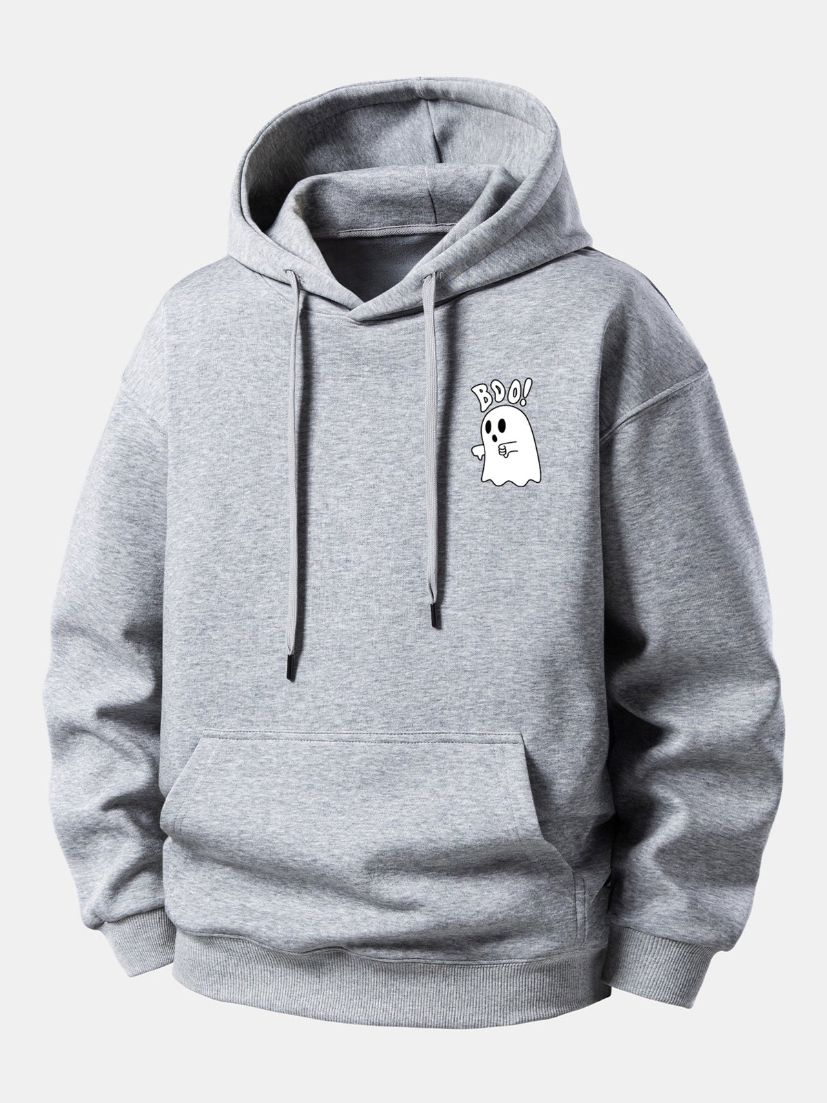 BOO Ghost Print Oversized Hoodie
