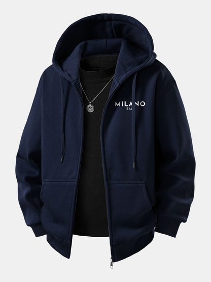 Milano Print Zip Sweatshirt