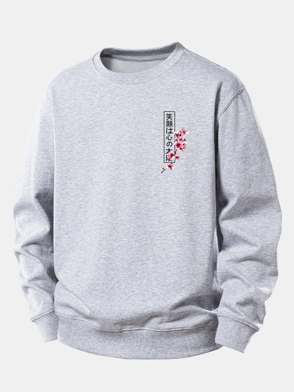 Moletom de modelagem confortável com estampa de samurai japonês, katana, peixe koi e sakura