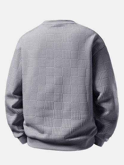 Striped Jacquard Relaxed Sweatshirt