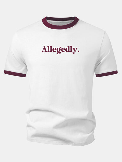Camiseta com estampa contrastante Allegedly Ringer