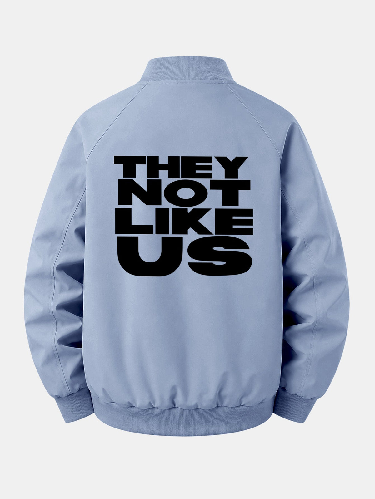 Jaqueta bomber de corte relaxado com zíper e estampa “They Not Like Us”