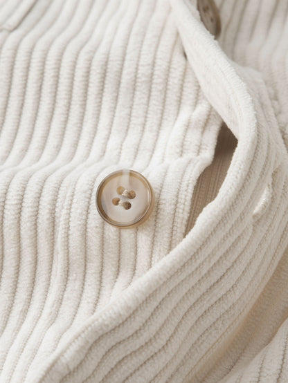 Sobrecamisa de veludo cotelê com dois bolsos no peito