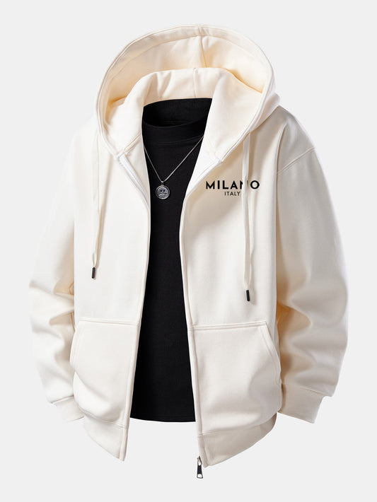 Milano Print Zip Sweatshirt