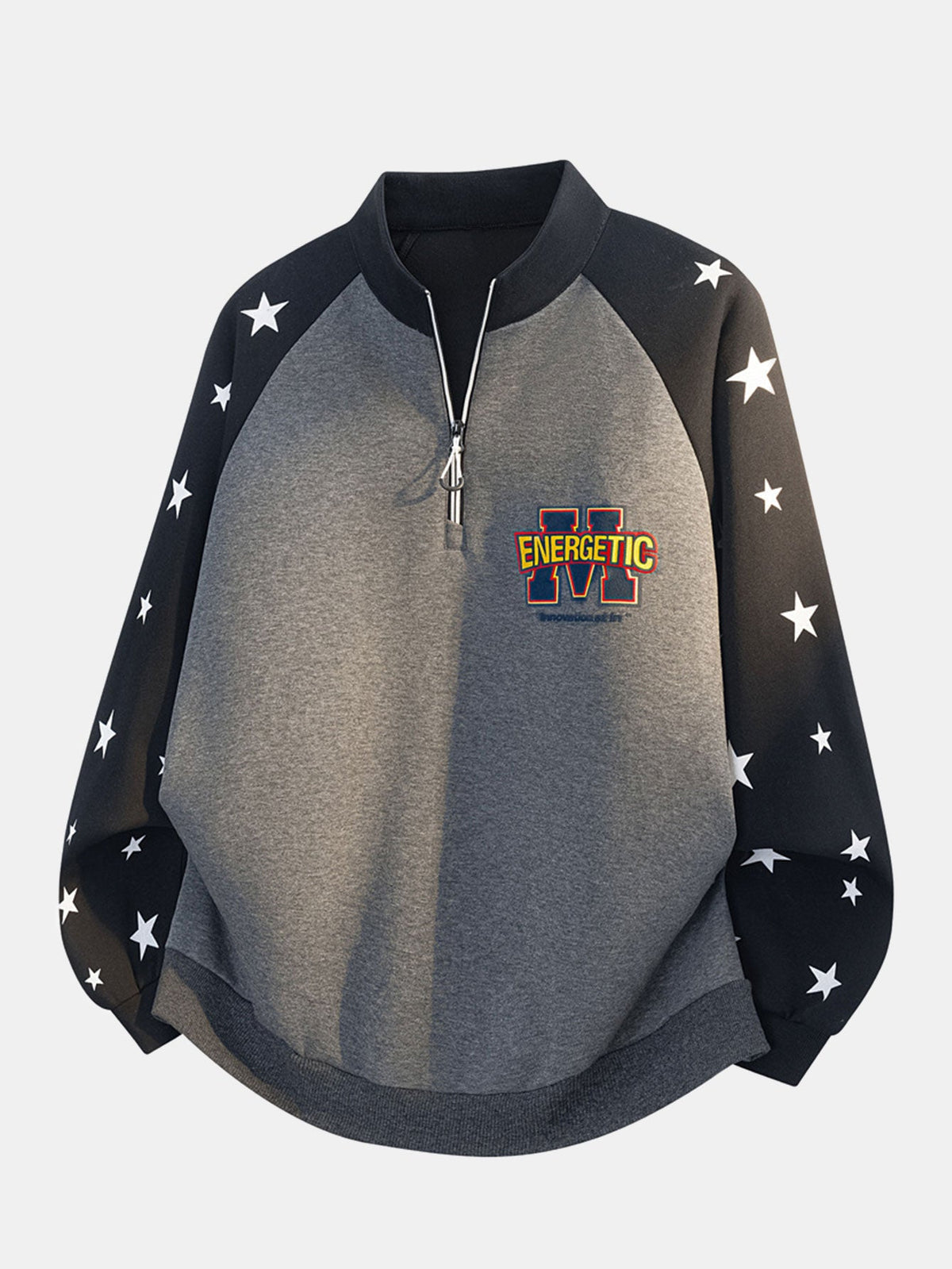Star Print Quarter-Zip Raglan Sweatshirt
