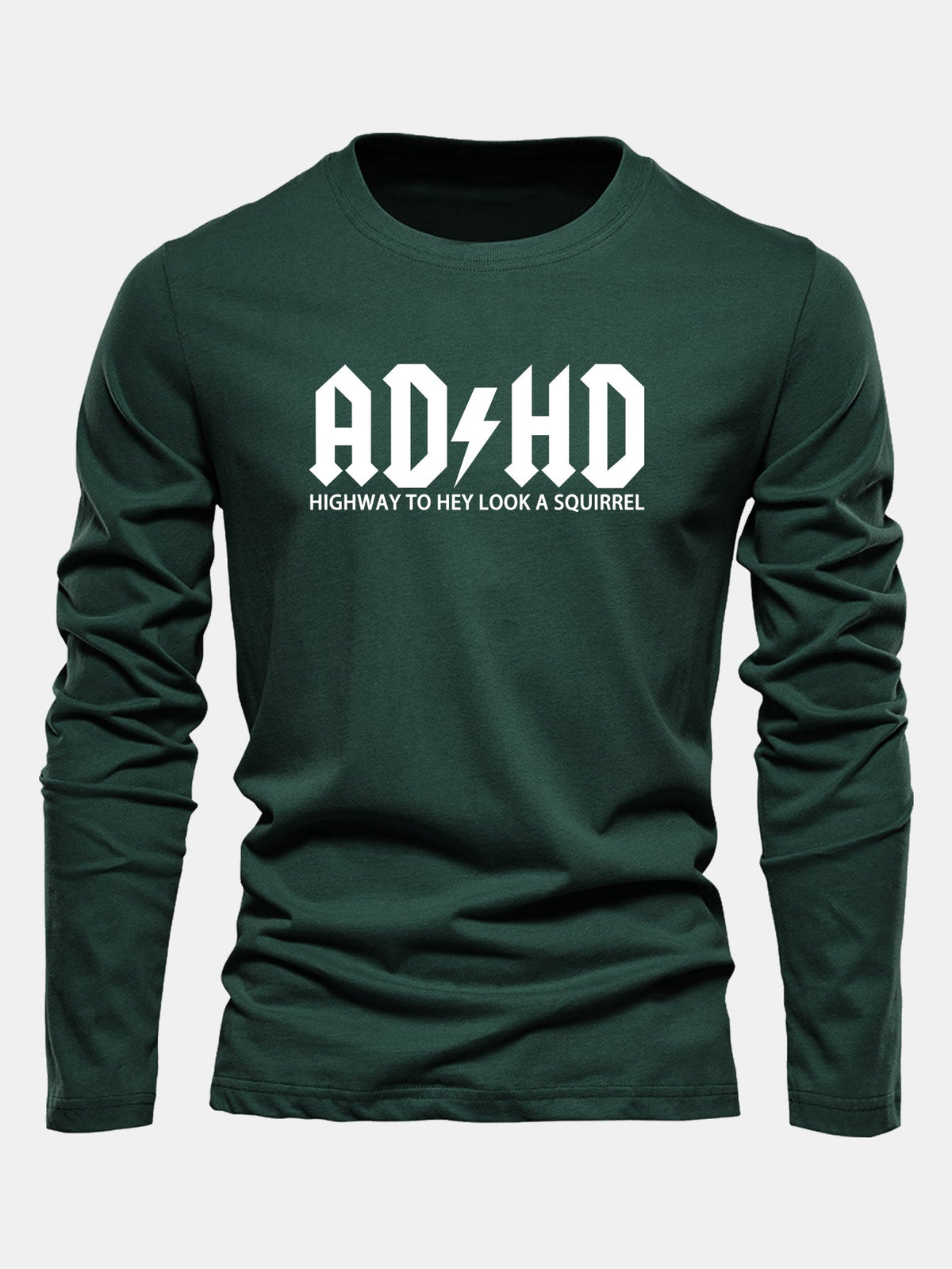 ADHD Print Long Sleeve Cotton T-Shirt
