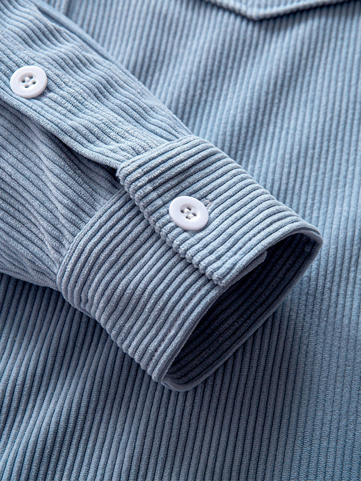 Hooded Corduroy Long Sleeve Shirt
