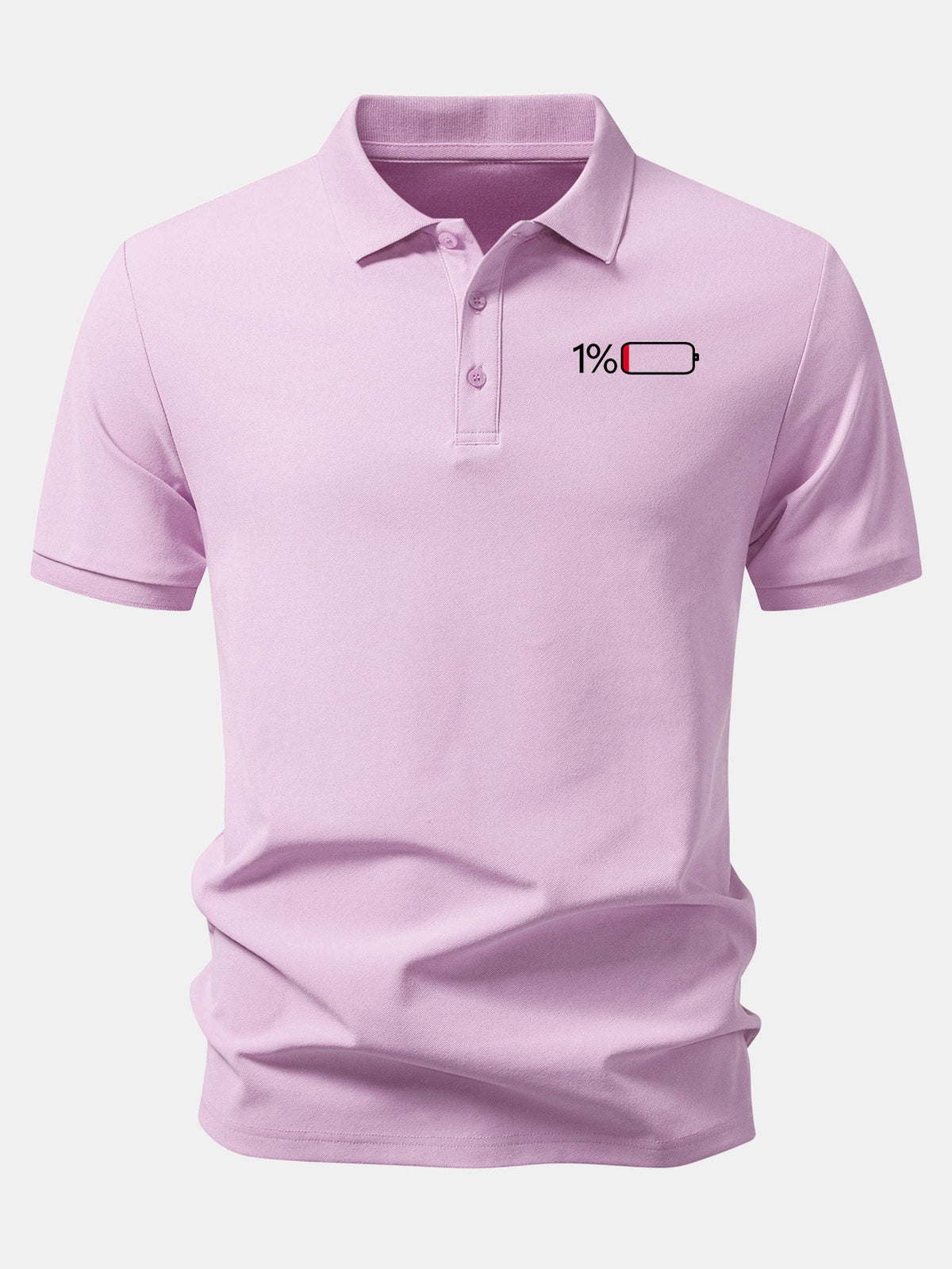 1% Battery Print Piqué Polo