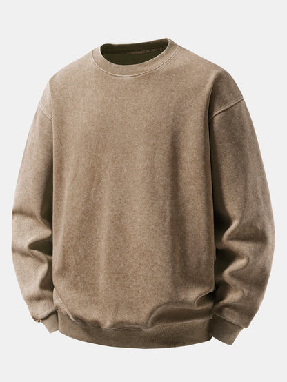 Washed Distressed Relaxed Sweatshirt