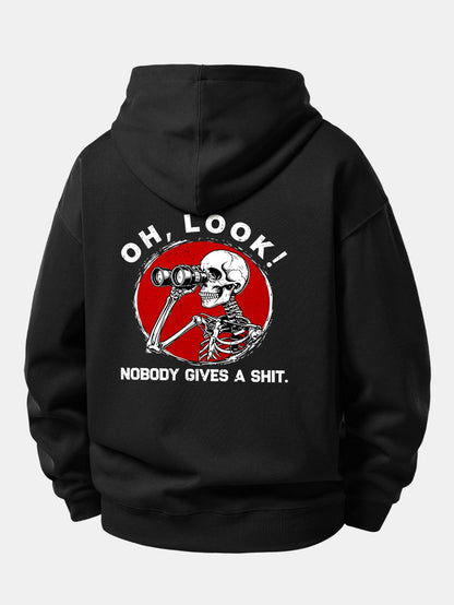 Telescope Skeleton Back Print Relaxed Sweatshirt