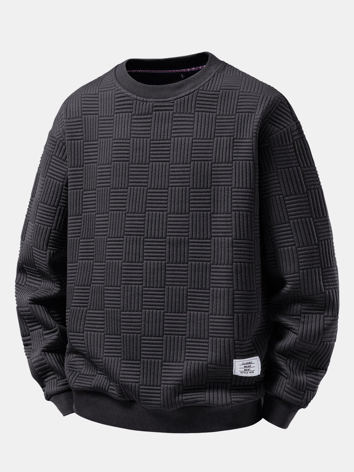 Striped Jacquard Relaxed Sweatshirt