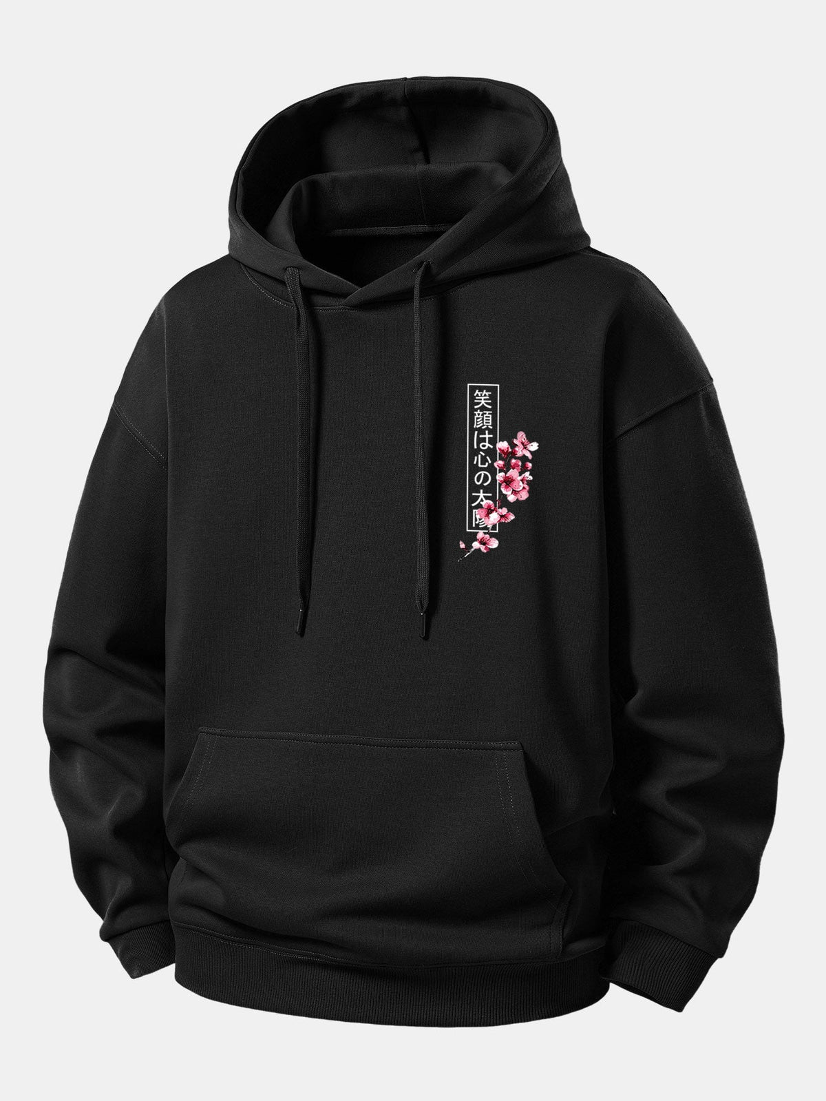 Moletom de caimento confortável com estampa de samurai japonês, katana, carpas koi e sakura