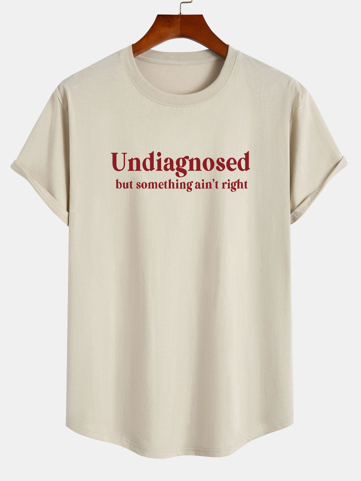 Camiseta de Algodão Estampada com Barra Curvada Não Diagnosticada