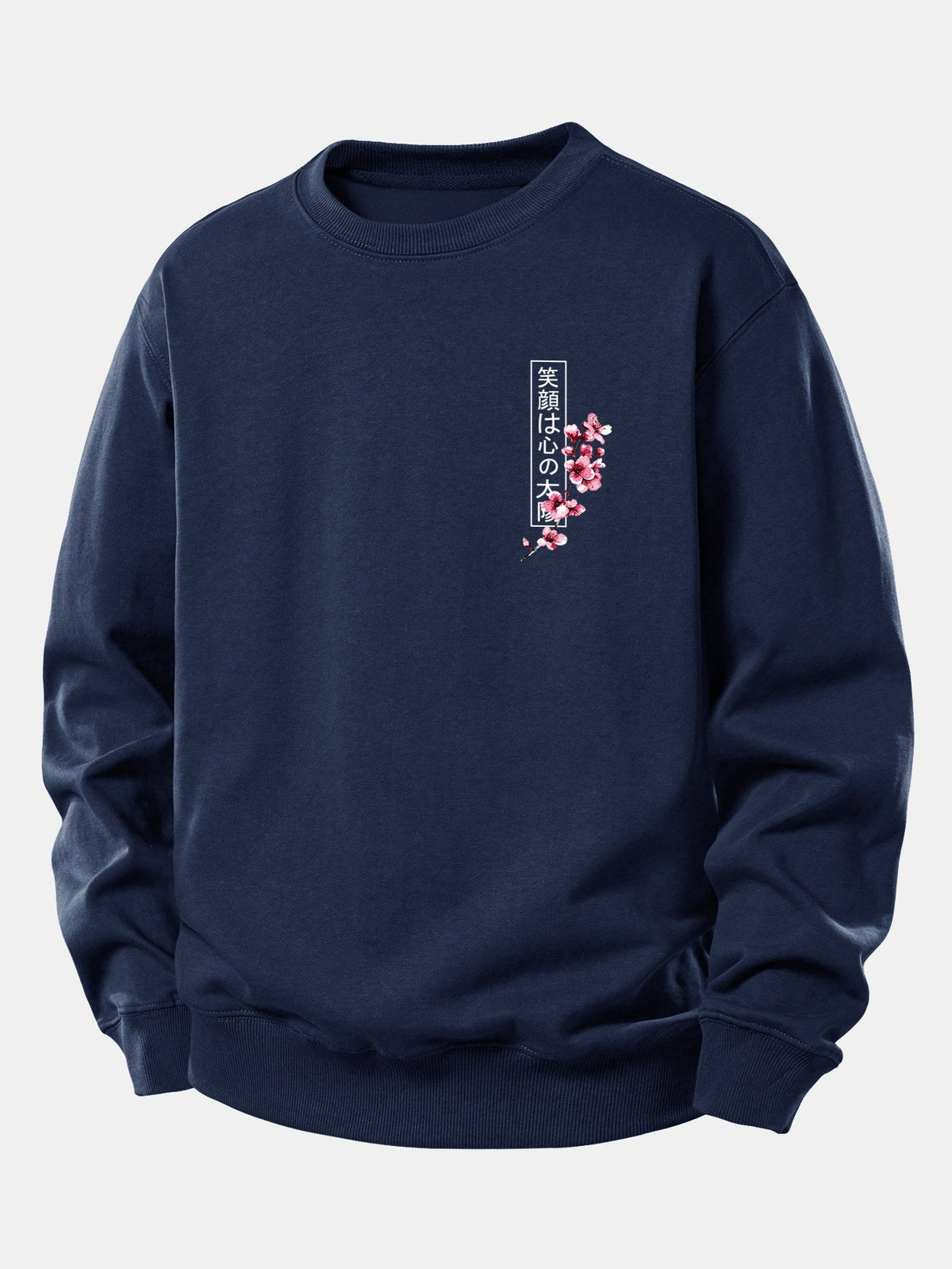 Moletom de modelagem confortável com estampa de samurai japonês, katana, peixe koi e sakura