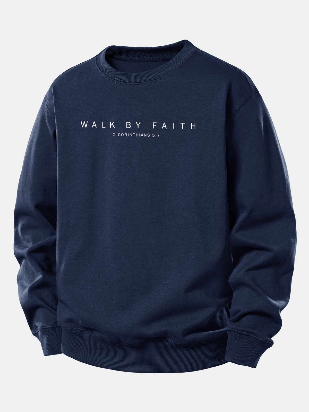 Moletom de caimento confortável com estampa “Walk By Faith”