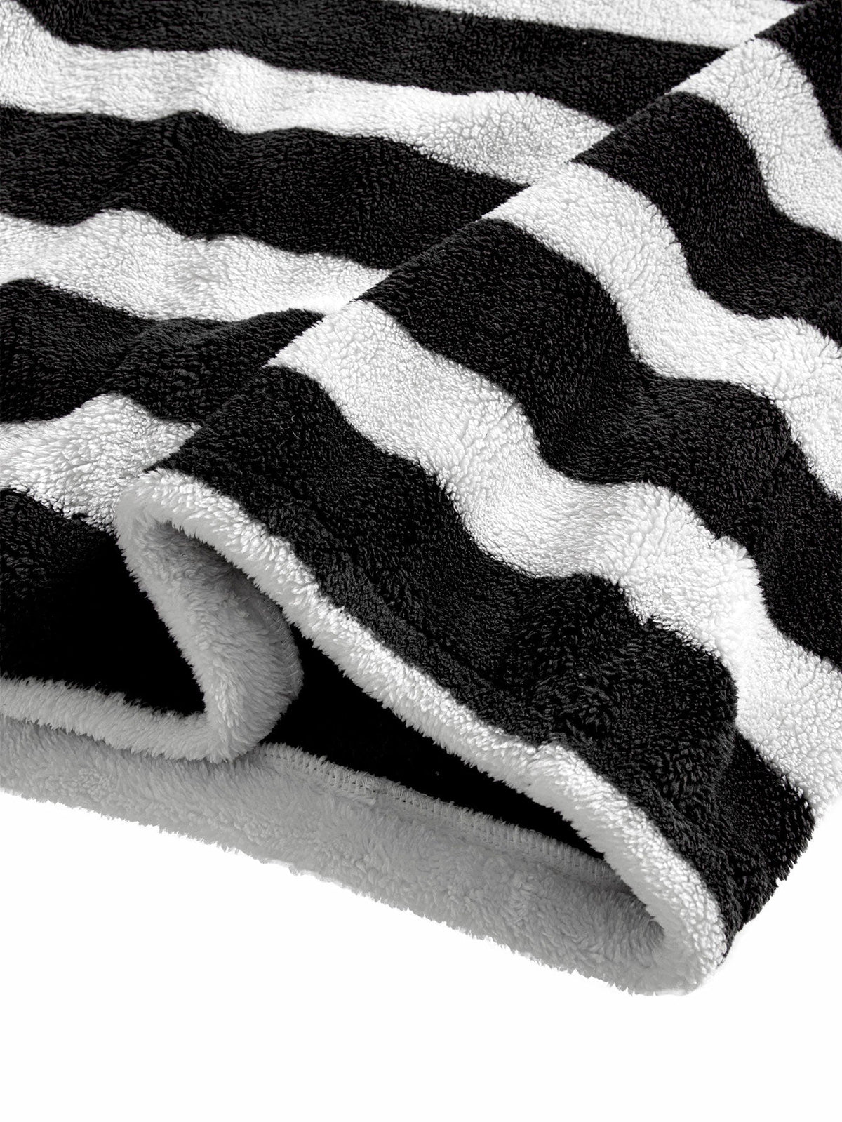 Striped Teddy Fleece Quarter-Zip Sweatshirt