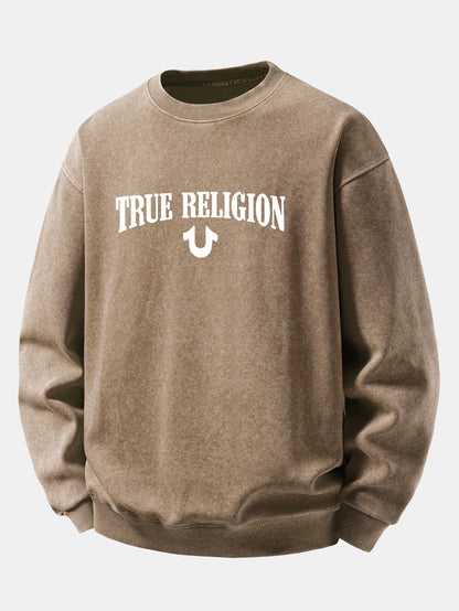 "True Religion" Washed Distressed Sweatshirt