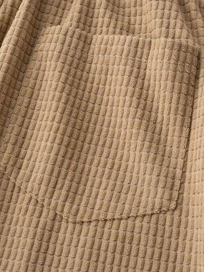 Waffle Texture Corduroy Joggers
