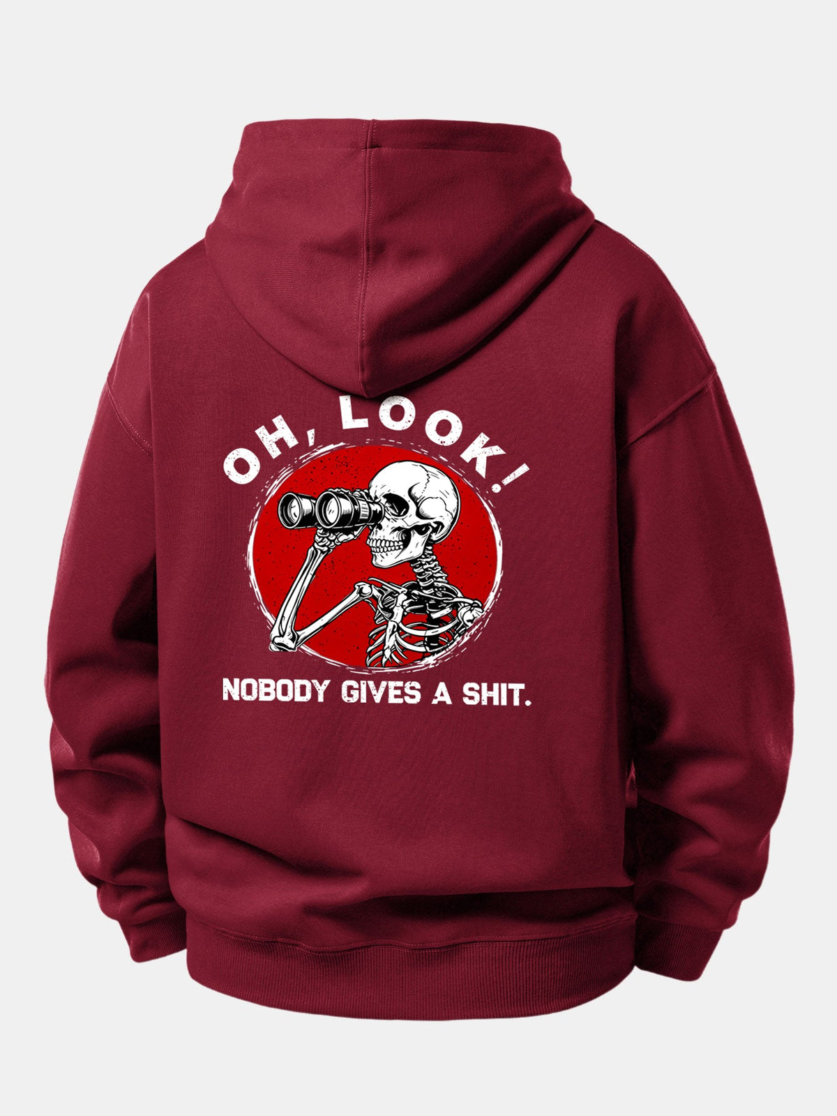 Telescope Skeleton Back Print Relaxed Sweatshirt