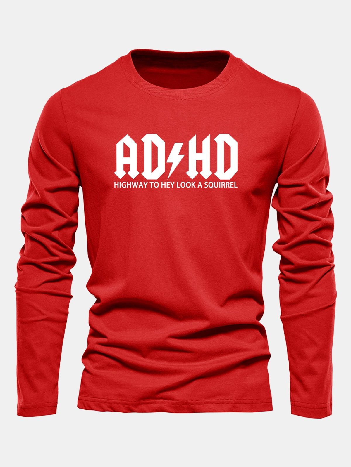 ADHD Print Long Sleeve Cotton T-Shirt