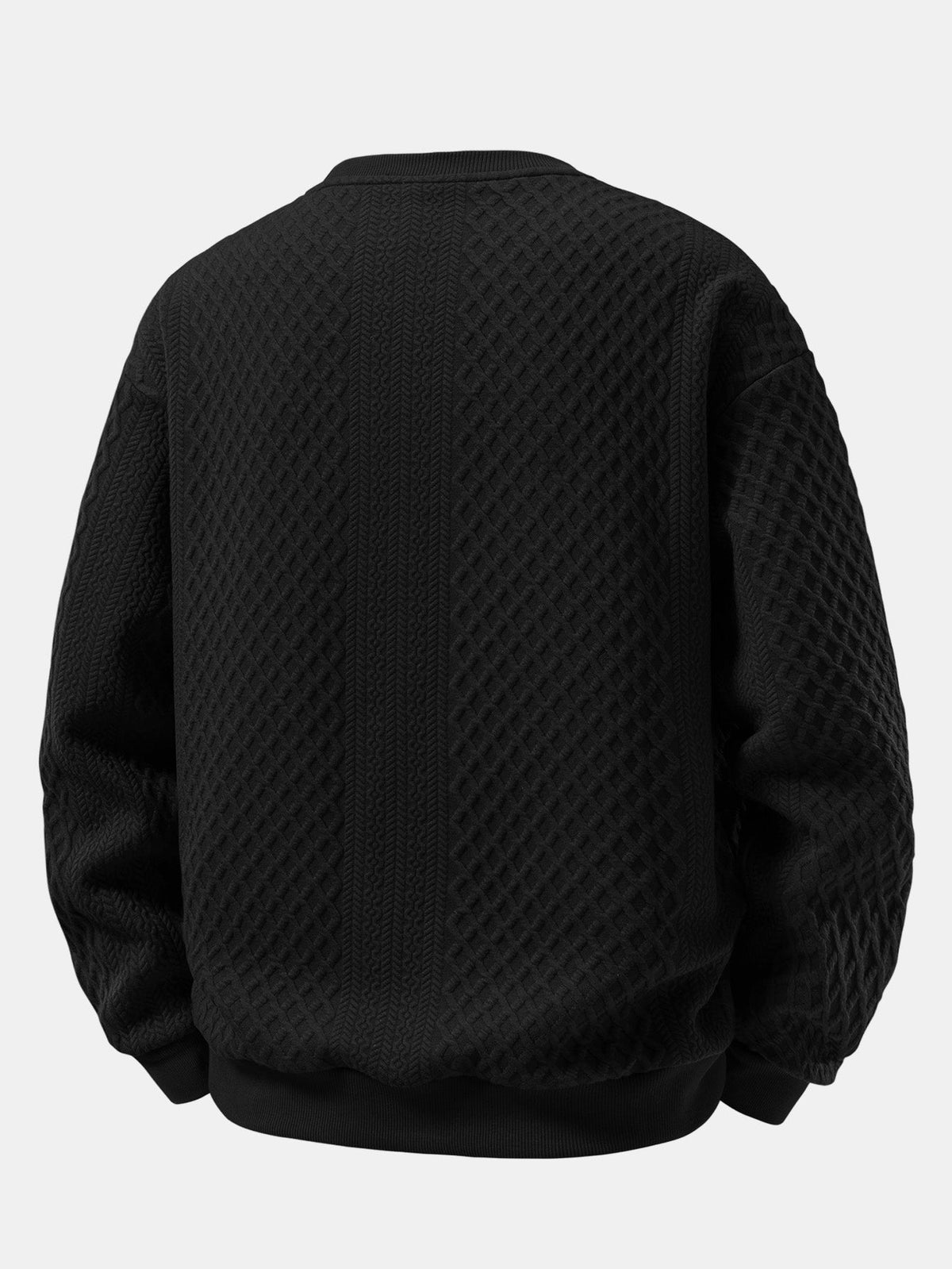 Geometric Jacquard Relaxed Sweatshirt
