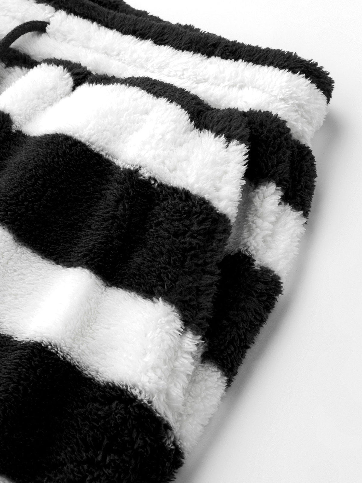 Striped Teddy Fleece Straight Leg Sweatpants