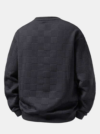 Striped Jacquard Relaxed Sweatshirt