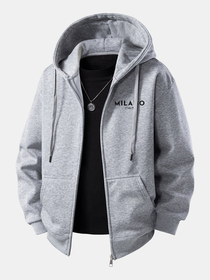 Milano Print Zip Sweatshirt