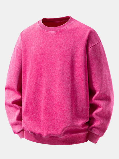 Washed Distressed Relaxed Sweatshirt
