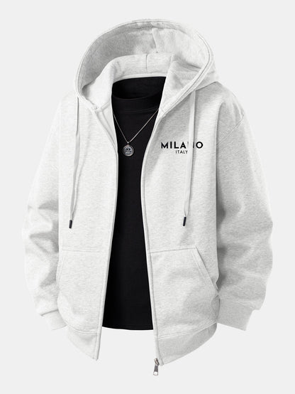 Milano Print Zip Sweatshirt