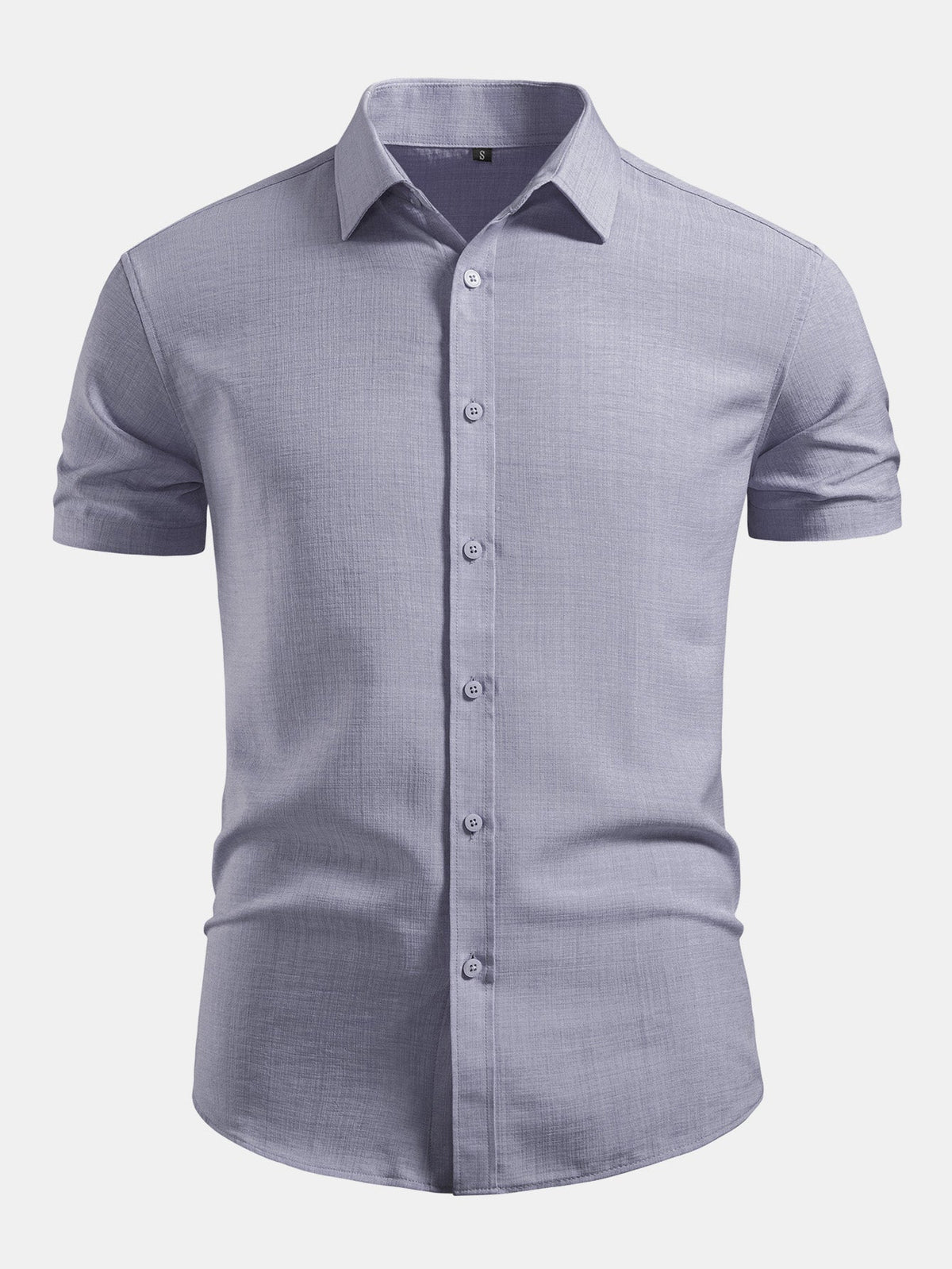 Camisa com botões de visual de linho