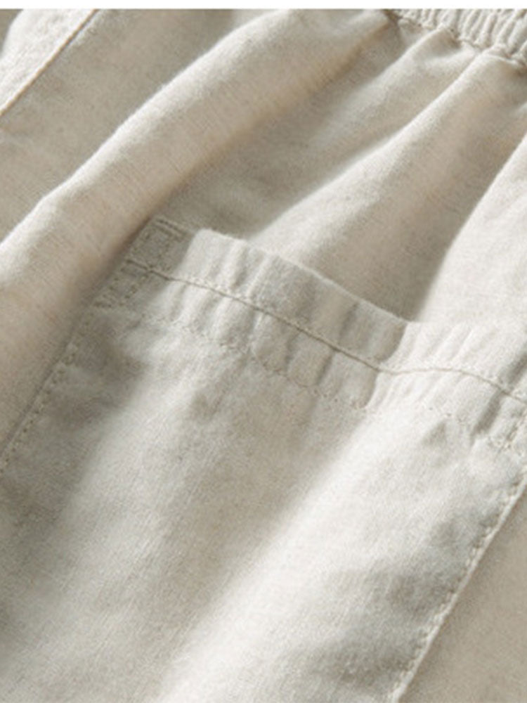 Calça de Linho com Perna Reta
