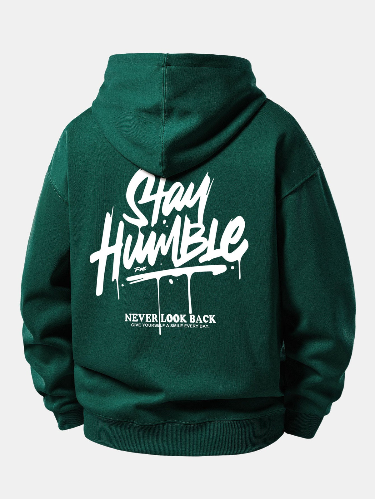 Moletom com capuz de caimento confortável com estampa “Stay Humble”