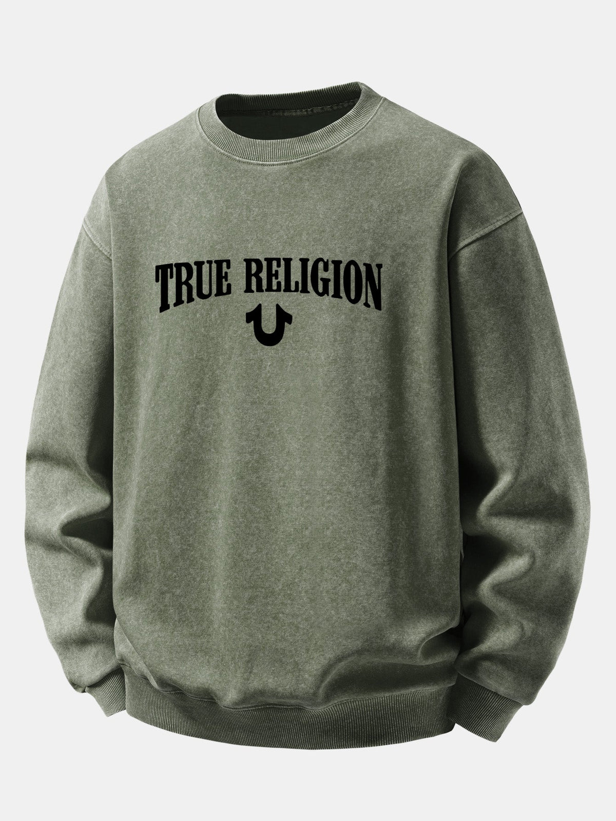 "True Religion" Washed Distressed Sweatshirt