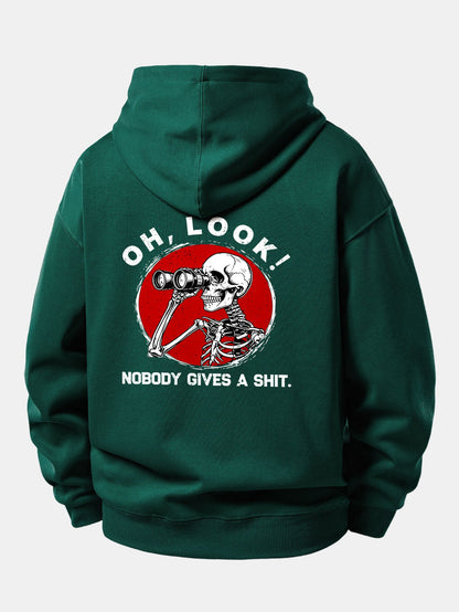 Telescope Skeleton Back Print Relaxed Sweatshirt