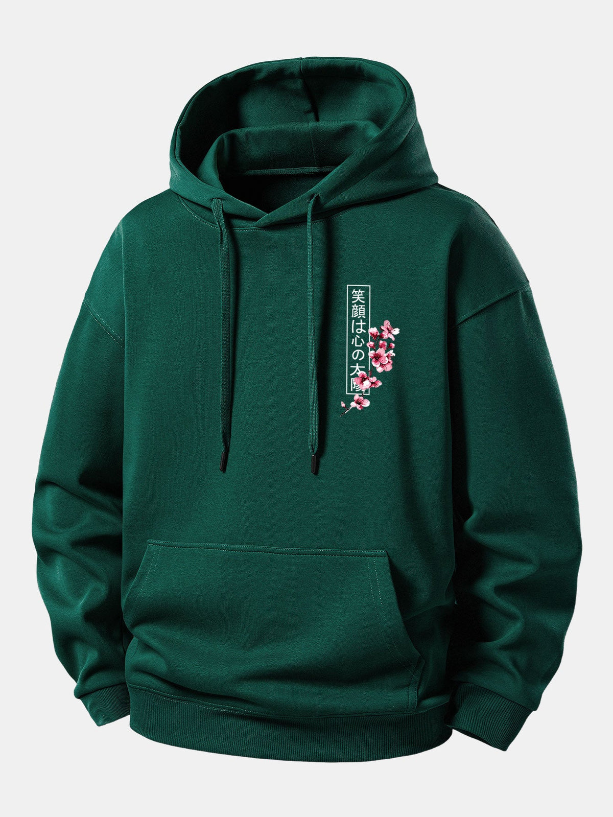 Moletom de caimento confortável com estampa de samurai japonês, katana, carpas koi e sakura