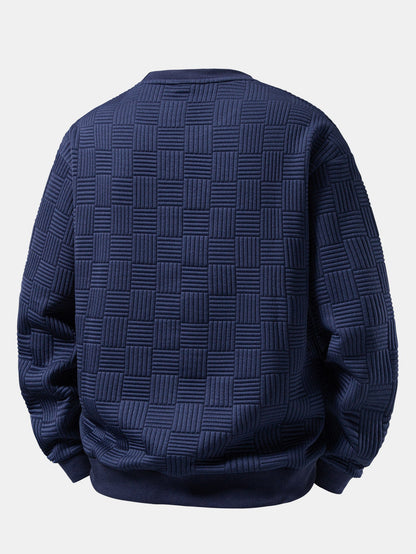 Striped Jacquard Relaxed Sweatshirt