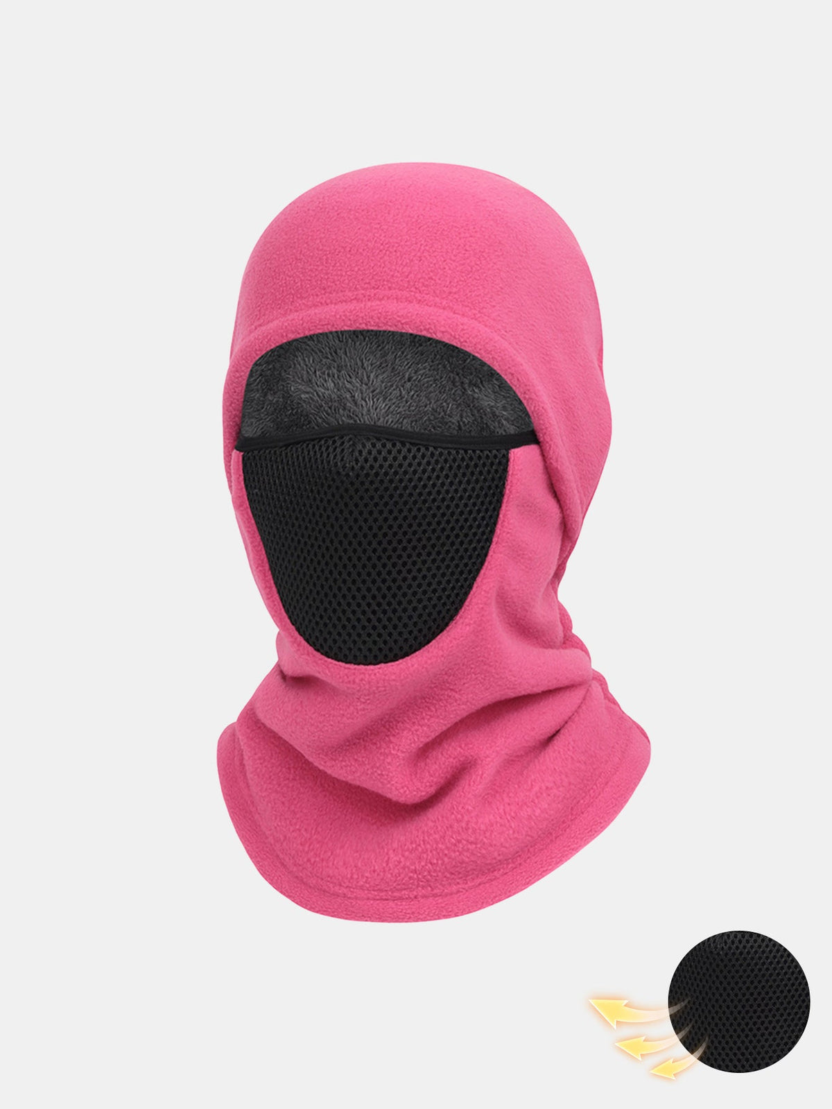 Windproof Wool Balaclava with Breathable Mesh Panel