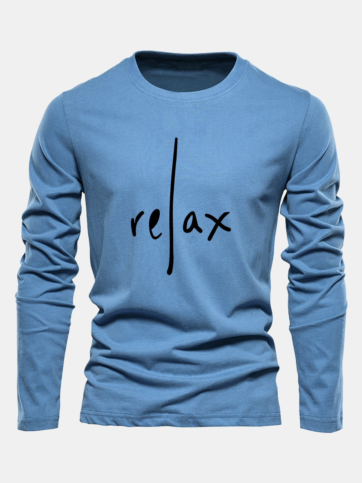 Relax Print Long Sleeve Cotton T-Shirt