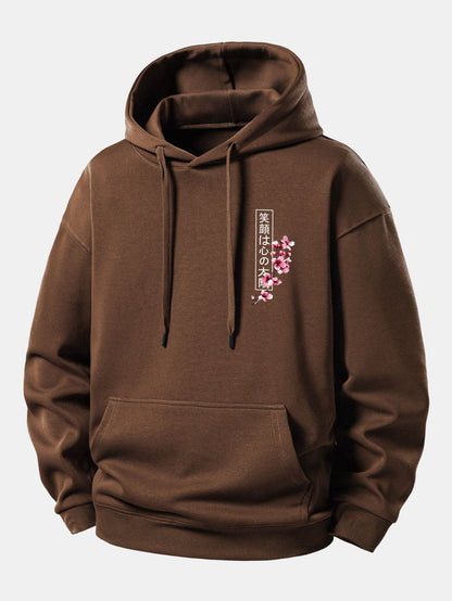 Moletom de caimento confortável com estampa de samurai japonês, katana, carpas koi e sakura