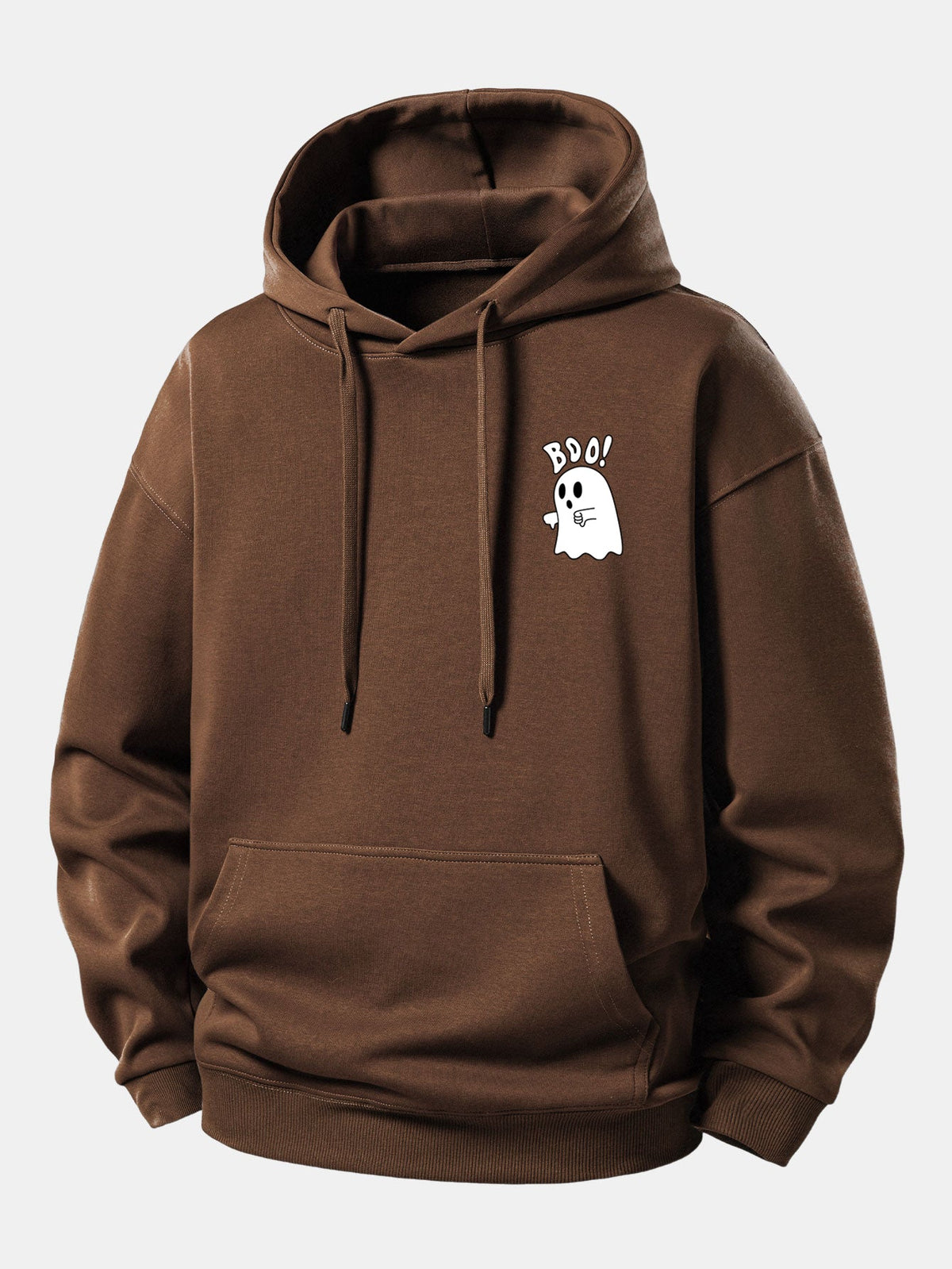 BOO Ghost Print Oversized Hoodie