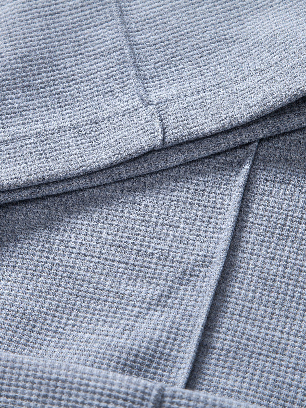 Calça Reta com Pregas e Tricô Waffle