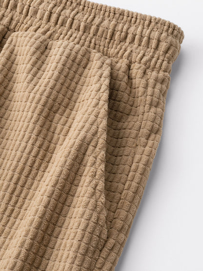 Waffle Texture Corduroy Joggers