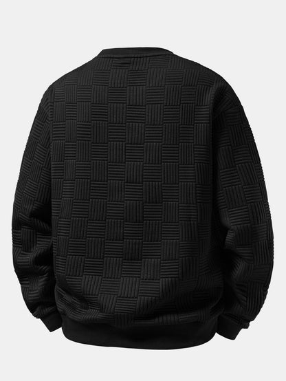 Striped Jacquard Relaxed Sweatshirt