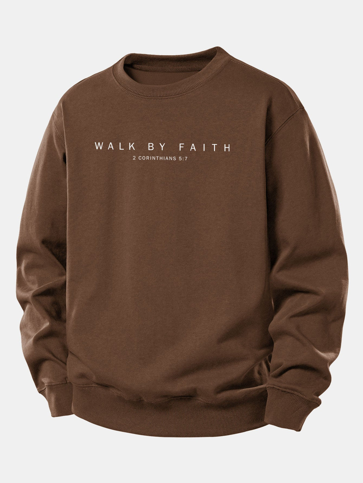 Moletom de caimento confortável com estampa “Walk By Faith”