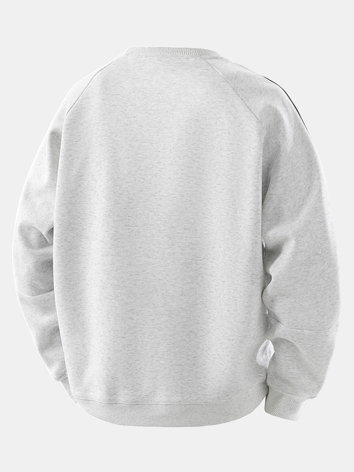 Moletom raglan vintage listrado de gola redonda e modelagem confortável