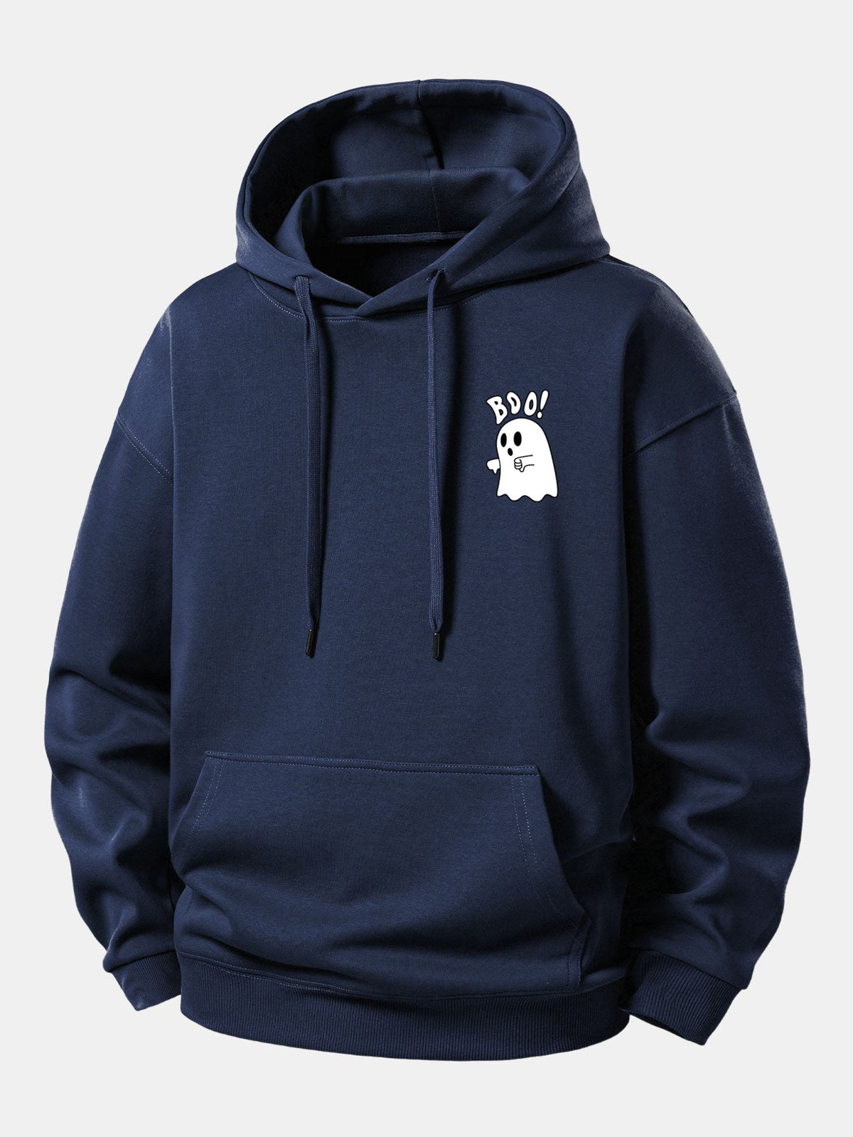 BOO Ghost Print Oversized Hoodie