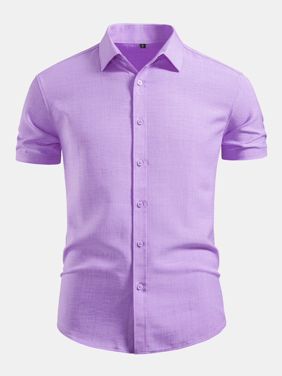 Camisa com botões de visual de linho