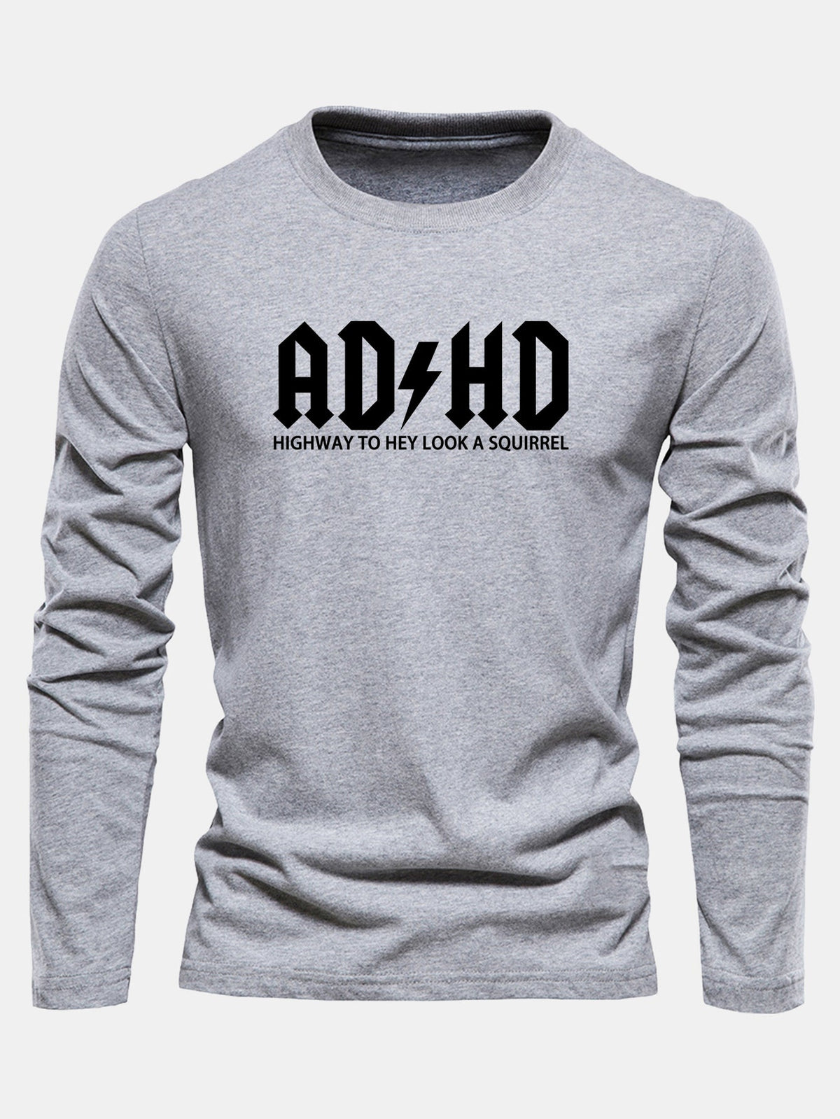 ADHD Print Long Sleeve Cotton T-Shirt